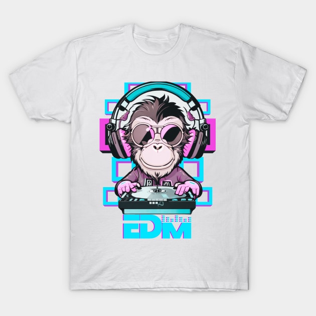 EDM Monkey DJ Vibes! T-Shirt by SocietyTwentyThree